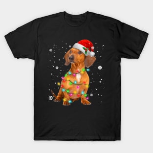 Dachshund Dogs Tree Christmas Sweater Xmas Gifts T-Shirt